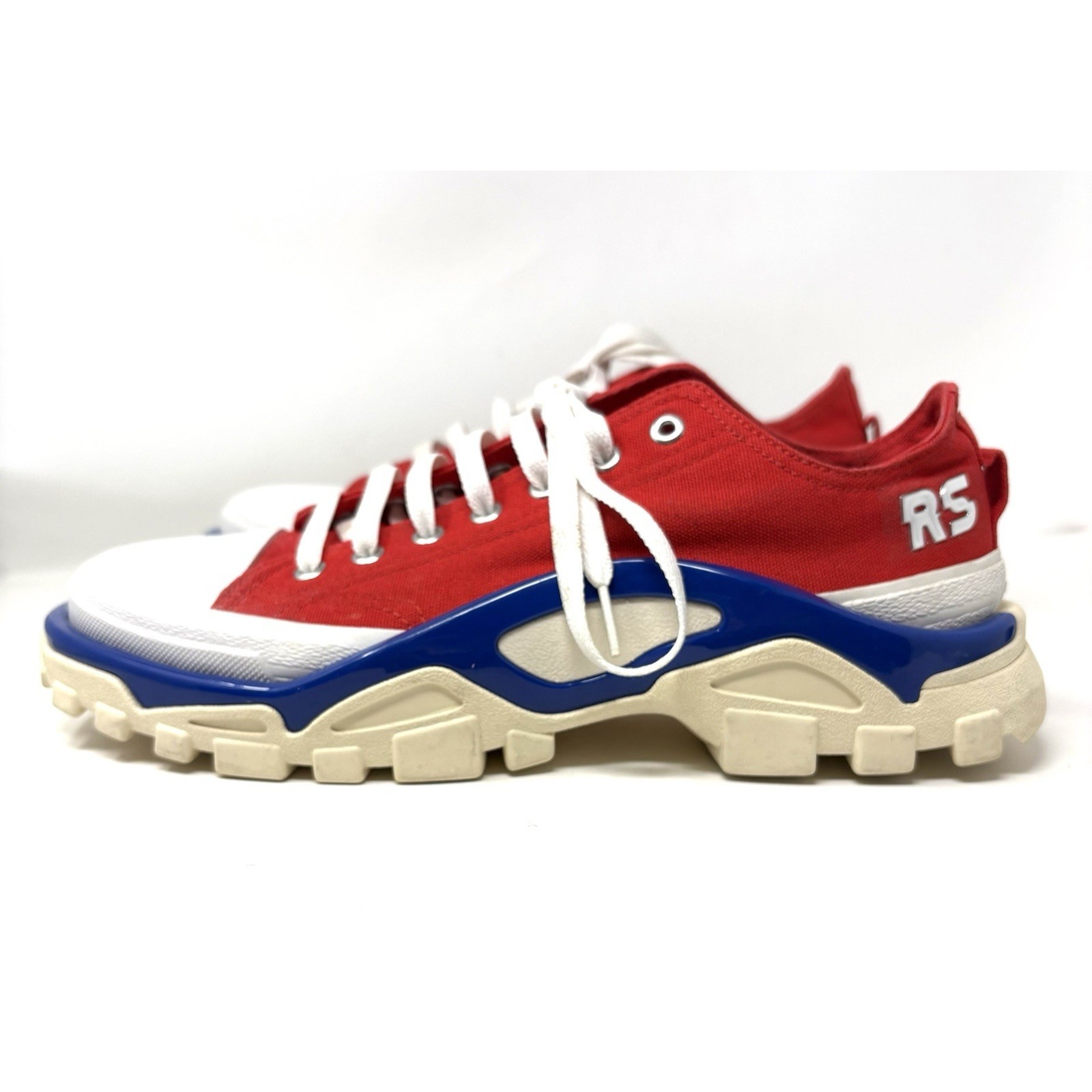 Adidas Raf Simons Rs Detroit Runner Ee7936 Sz 9 Red White Blue Mens Sneakers Guc